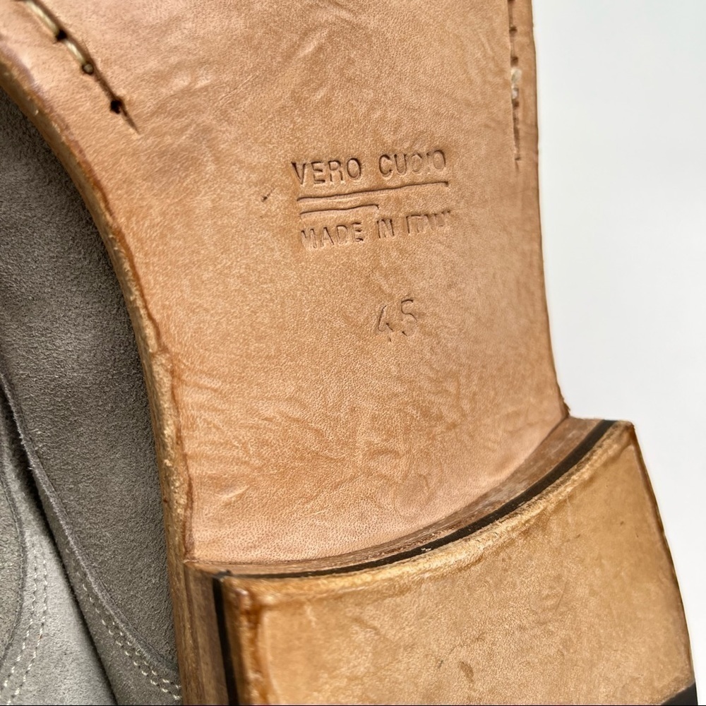 𝅺new Dusica Smokey Grey Suede Leather Dressy Casual Preppy Lace-up Oxford Shoes - Picture 5 of 13